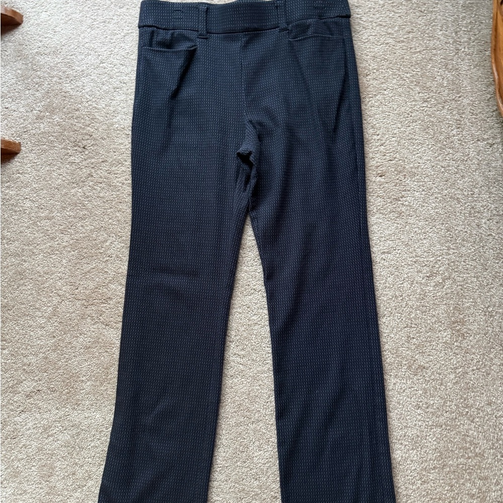 Maurices Women's Black Patterned Straight Leg Pants